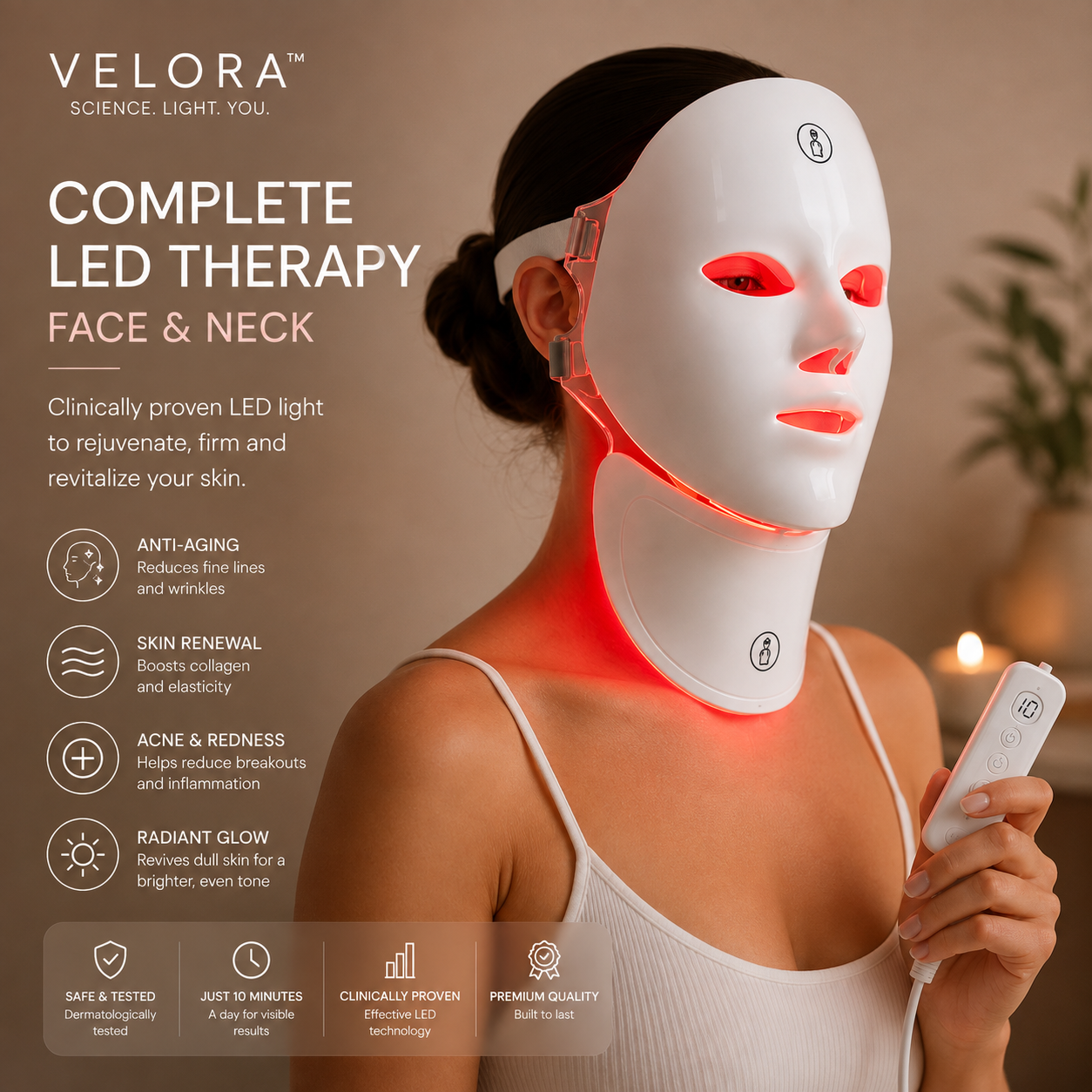 Velora™ LED Glow Mask (All-In-One)